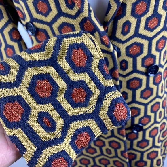 Geometric Patterned Blazer - Multicolor - Picture 13 of 16